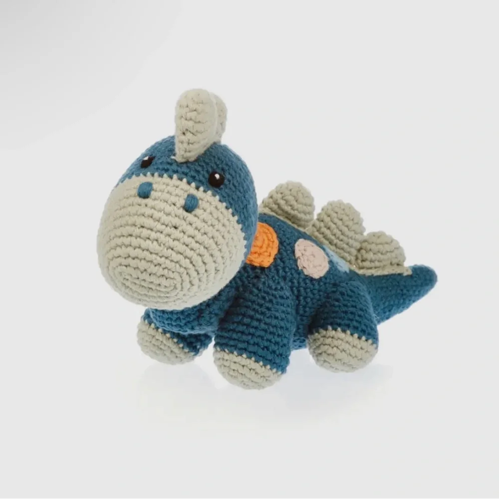 Stegosaurus Plush Dino Rattle - Picture 9 of 16